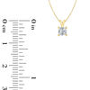 Thumbnail Image 1 of 1/3 CT. Certified Princess-Cut Diamond Solitaire Pendant in 14K Gold (I/SI2)