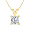 Thumbnail Image 0 of 1/2 CT. Certified Princess-Cut Diamond Solitaire Pendant in 14K Gold (I/SI2)