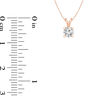 Thumbnail Image 1 of 1/4 CT. Certified Diamond Solitaire Pendant in 14K Rose Gold (I/SI2)