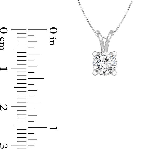 1 CT. Certified Diamond Solitaire Pendant in 14K White Gold (I/Si2