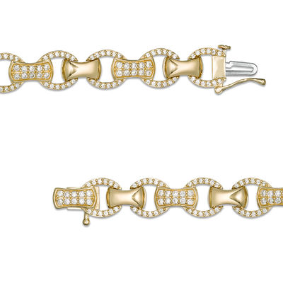 2 Ct T W Diamond Chain Link Bracelet In 10k Gold 7 25 Zales