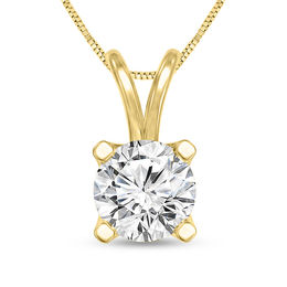 1/2 CT. Certified Diamond Solitaire Pendant in 14K Gold (I/VS2)