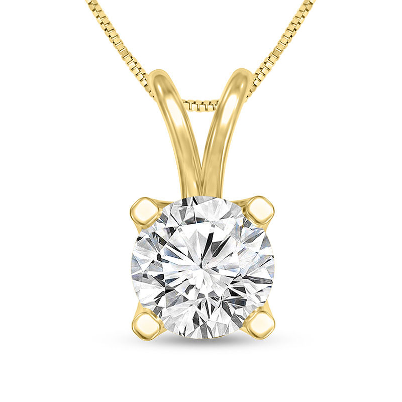 Main Image 1 of 1/2 CT. Certified Diamond Solitaire Pendant in 14K Gold (I/VS2)