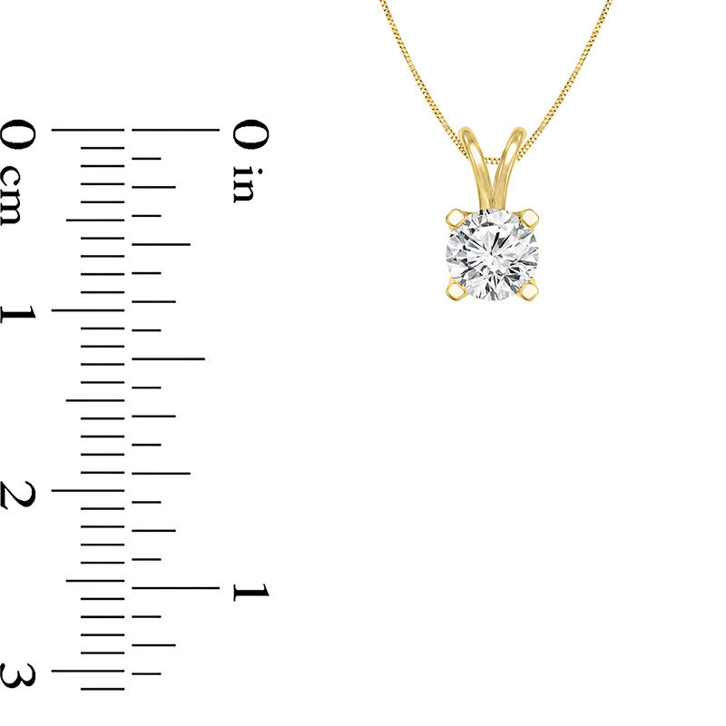 1/2 CT. Certified Diamond Solitaire Pendant in 14K Gold (I/VS2)
