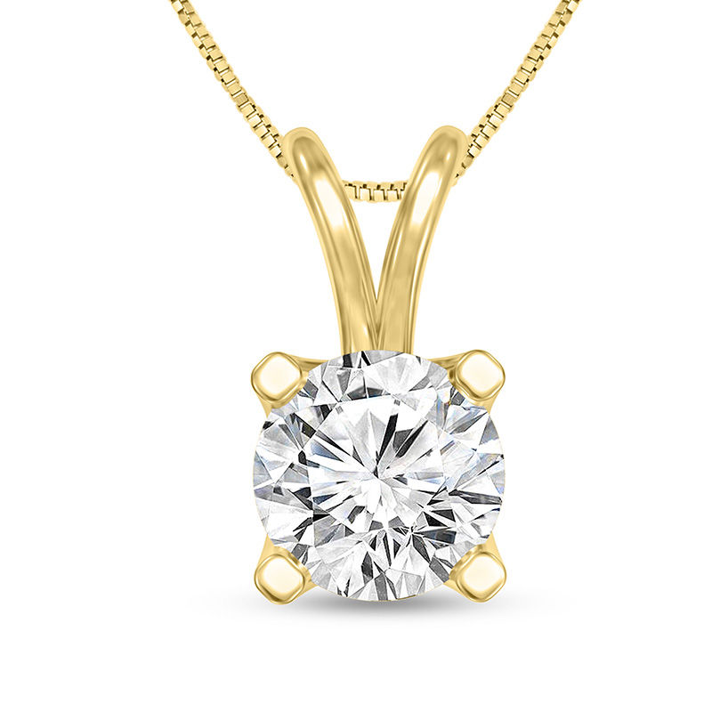 Main Image 1 of 3/4 CT. Certified Diamond Solitaire Pendant in 14K Gold (I/VS2)
