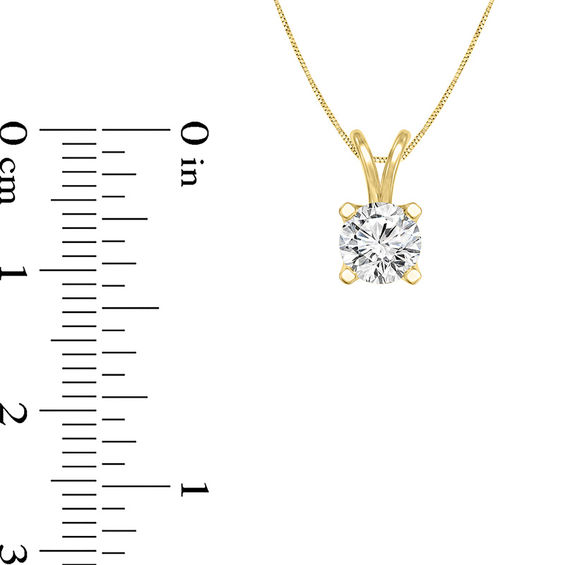 3/4 CT. Certified Diamond Solitaire Pendant in 14K Gold (I/Vs2)