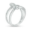 1/5 CT. T.W. Diamond Sun and Ball Wrap Ring in Sterling Silver