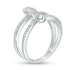 Thumbnail Image 1 of 1/5 CT. T.W. Diamond Sun and Ball Wrap Ring in Sterling Silver