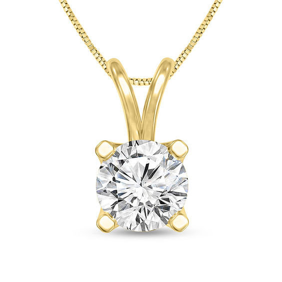 1/2 CT. Certified Diamond Solitaire Pendant in 14K Gold (I/Si2)