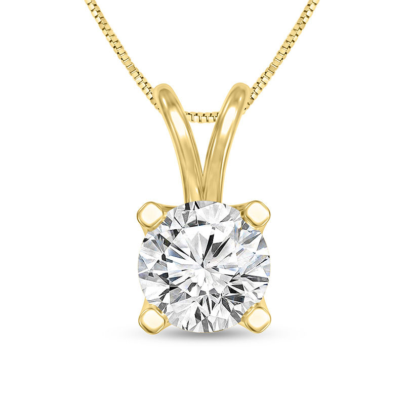 Main Image 1 of 1/2 CT. Certified Diamond Solitaire Pendant in 14K Gold (I/SI2)
