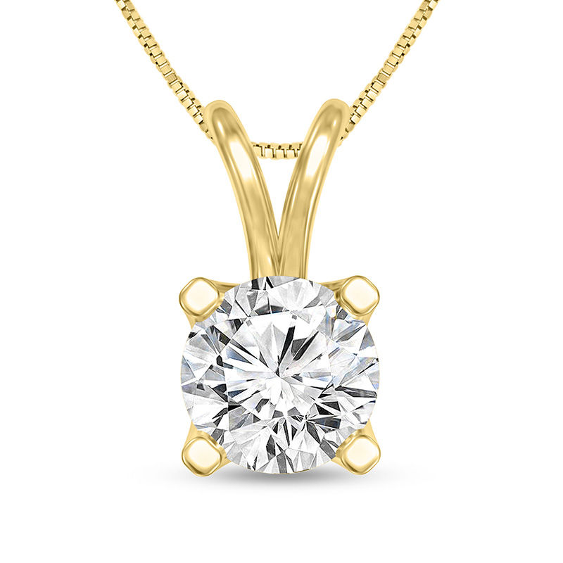 Main Image 1 of 3/4 CT. Certified Diamond Solitaire Pendant in 14K Gold (I/SI2)