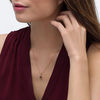 Thumbnail Image 2 of 3/8 CT. Black Diamond Solitaire Beaded Frame Pendant in 10K Rose Gold