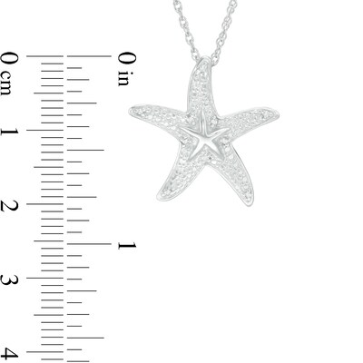 Starfish necklace maritime chain in bronze with mint glass beads
