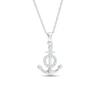 Thumbnail Image 0 of 1/20 CT. T.W. Diamond Anchor with Circle Pendant in Sterling Silver