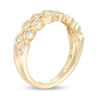 Thumbnail Image 3 of 1/2 CT. T.W. Certified Diamond Vintage-Style Double Row Ring in 14K Gold (I/I1)