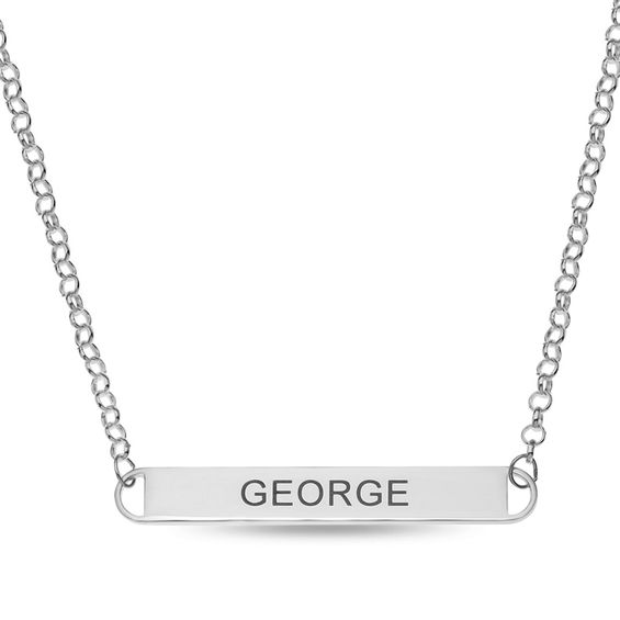 silver bar choker necklace