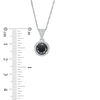 Thumbnail Image 2 of 2 CT. T.W. Enhanced Black and White Diamond Frame Pendant in Sterling Silver
