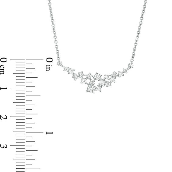 1/4 CT. T.w. Diamond Scatter Necklace in 10K White Gold - 16"