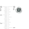 Thumbnail Image 3 of 5/8 CT. T.W. Black Diamond Solitaire Open Swirl Frame Stud Earrings in 10K White Gold