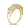 Thumbnail Image 1 of 1/2 CT. T.W. Baguette and Round Diamond Multi-Row Geometric Ring in 10K Gold