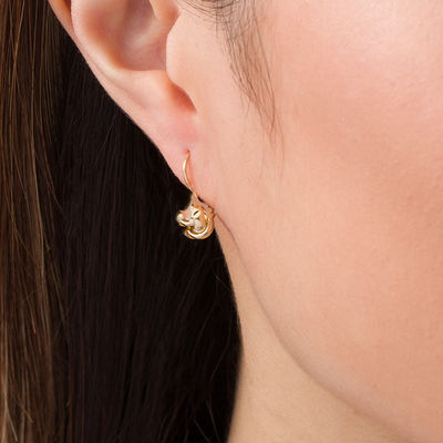 Love Knot Drop Earrings In 14k Gold Zales Love Knot Drop Earrings In 14k Gold Zales