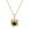 Thumbnail Image 1 of 3/8 CT. Black Diamond Solitaire Love Knot Pendant in 10K Gold