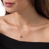 Thumbnail Image 2 of 3/8 CT. Black Diamond Solitaire Love Knot Pendant in 10K Gold