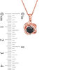 Thumbnail Image 3 of 3/8 CT. Black Diamond Solitaire Love Knot Pendant in 10K Rose Gold