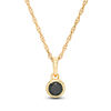 Thumbnail Image 1 of 1/5 CT. Black Diamond Bezel-Set Solitaire Pendant in 10K Gold