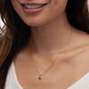 Thumbnail Image 2 of 1/5 CT. Black Diamond Bezel-Set Solitaire Pendant in 10K Gold