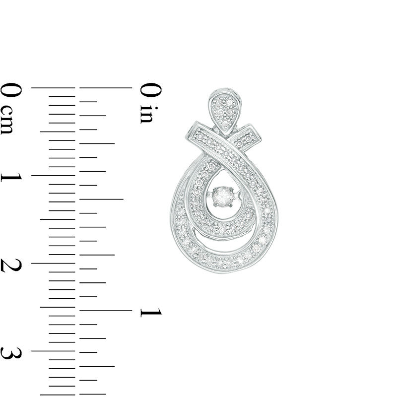 0.37 CT. T.W. Diamond Crossover Teardrop Earrings in Sterling Silver