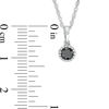 Thumbnail Image 2 of 1/5 CT. Black Diamond Solitaire Beaded Frame Pendant in 10K White Gold