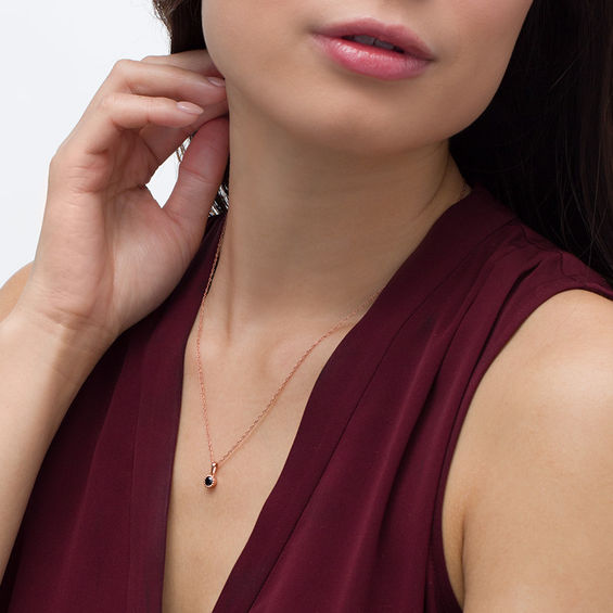 1/5 CT. Enhanced Black Diamond Solitaire Beaded Frame Pendant in 10K Rose Gold 1/5 CT. Enhanced Black Diamond Solitaire Beaded Frame Pendant in 10K Rose Gold