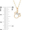Thumbnail Image 2 of Child's Disney Twinkle Diamond Accent Tilted Minnie Mouse Pendant in 14K Gold - 13"