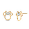 Thumbnail Image 1 of Child's Disney Twinkle Diamond Accent Minnie Mouse Stud Earrings in 14K Gold