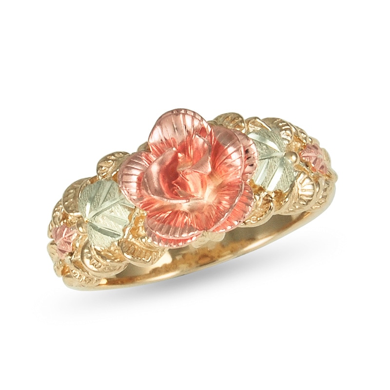 Black Hills Gold Textured Rose Ring