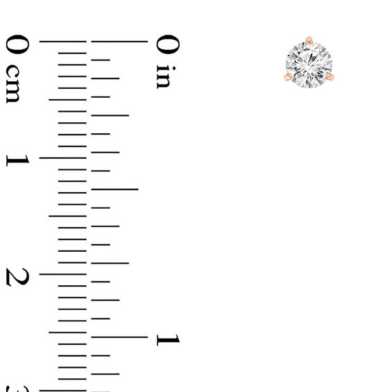 1/4 CT. T.w. Certified Diamond Solitaire Stud Earrings in 14K Rose Gold (I/Si2)