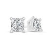 Thumbnail Image 0 of 1/4 CT. T.W. Certified Princess-Cut Diamond Solitaire Stud Earrings in 14K White Gold (I/SI2)