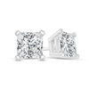 Thumbnail Image 1 of 1/2 CT. T.W. Certified Princess-Cut Diamond Solitaire Stud Earrings in 14K White Gold (I/SI2)