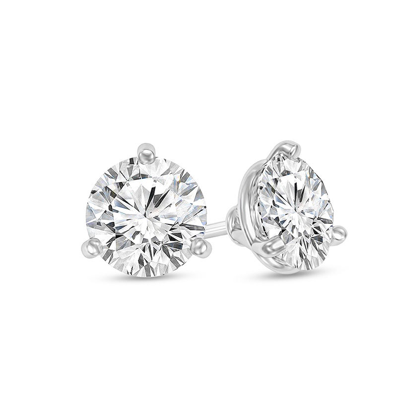 1/4 CT. T.W. Certified Diamond Solitaire Stud Earrings in 14K White Gold (I/VS2)