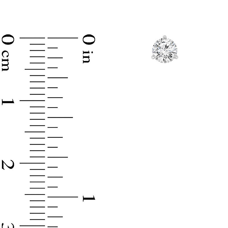 Main Image 2 of 1/4 CT. T.W. Certified Diamond Solitaire Stud Earrings in 14K White Gold (I/VS2)