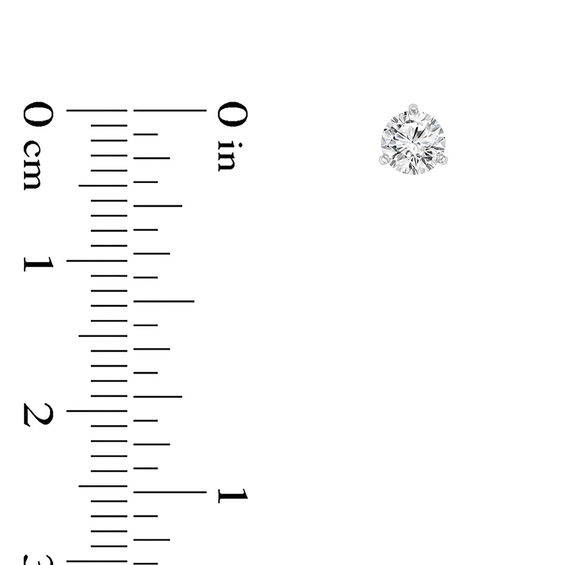 1/3 CT. T.w. Certified Diamond Solitaire Stud Earrings in 14K White Gold (I/Vs2)