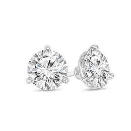 1/2 CT. T.W. Certified Diamond Solitaire Stud Earrings in 14K White Gold (I/VS2)