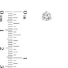 Thumbnail Image 2 of 1/2 CT. T.W. Certified Diamond Solitaire Stud Earrings in 14K White Gold (I/VS2)