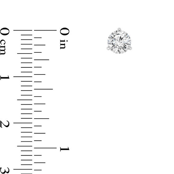 1/2 CT. T.w. Certified Diamond Solitaire Stud Earrings in 14K White Gold (I/Vs2)