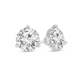 1/4 CT. T.W. Certified Diamond Solitaire Stud Earrings in 14K White Gold (I/SI2)