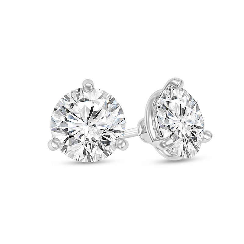 1/4 CT. T.W. Certified Diamond Solitaire Stud Earrings in 14K White ...