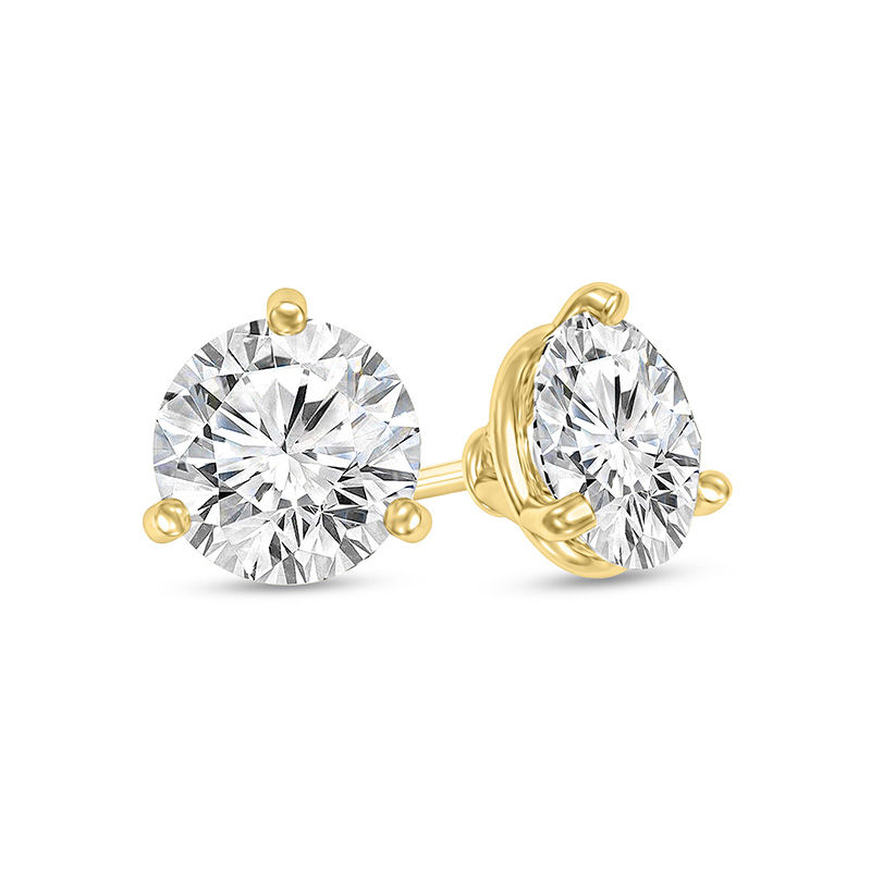 1/3 CT. T.W. Certified Diamond Solitaire Stud Earrings in 14K Gold (I/VS2)