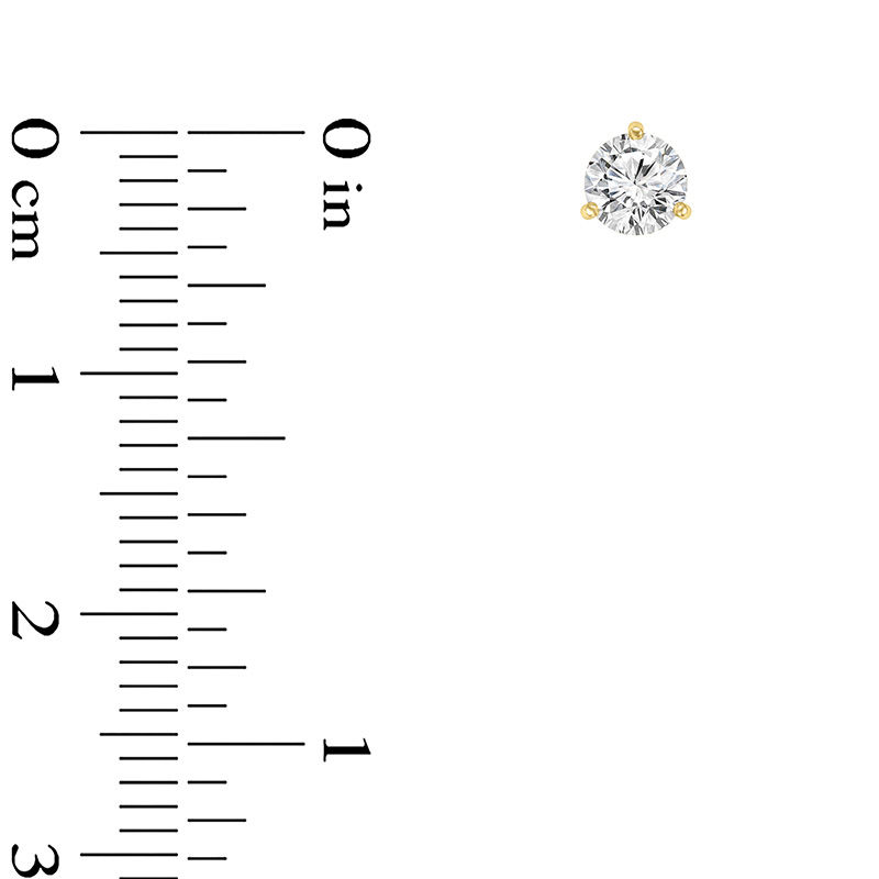 1/3 CT. T.W. Certified Diamond Solitaire Stud Earrings in 14K Gold (I/VS2)