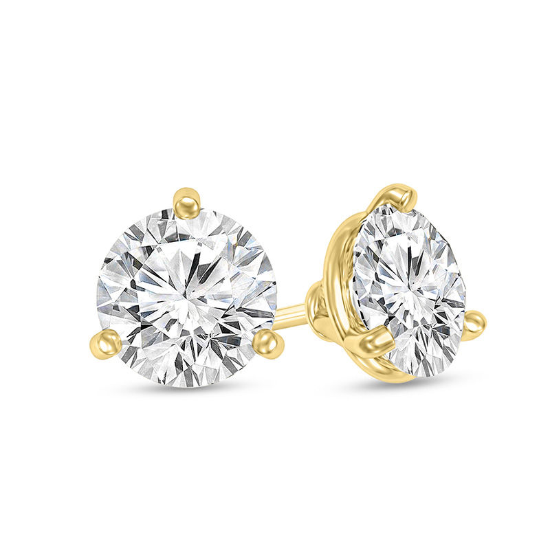 1/3 CT. T.W. Certified Diamond Solitaire Stud Earrings in 14K Gold (I/SI2)